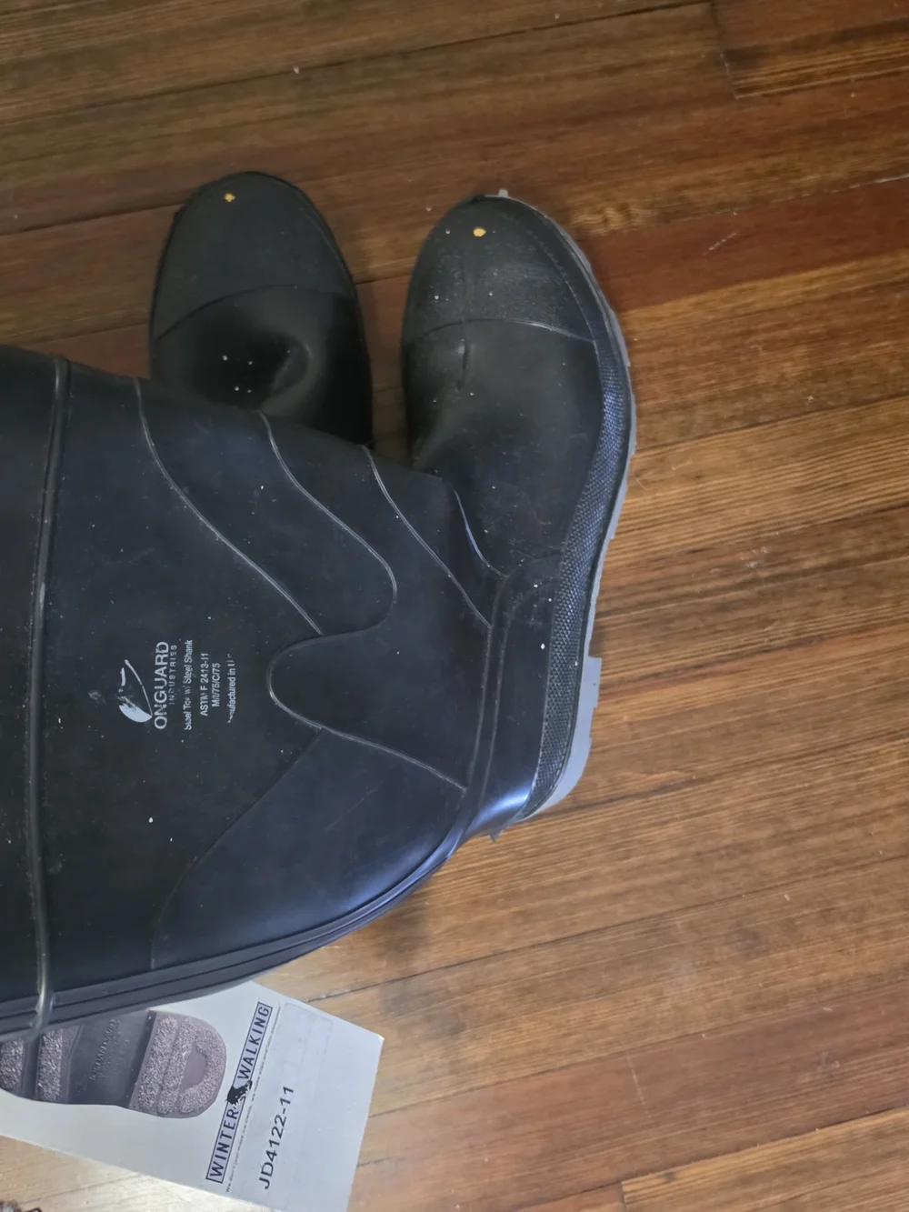 Men's Black Rubber Rain Boots - Outdoor Waterproof Footwear